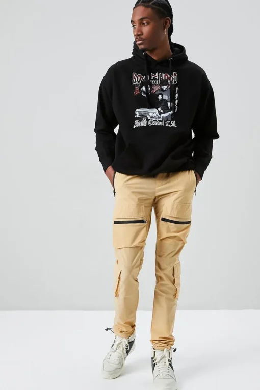 Drawstring Cargo Slim-Fit Pants