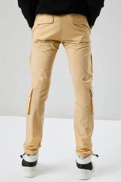 Drawstring Cargo Slim-Fit Pants