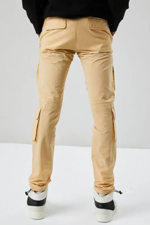Drawstring Cargo Slim-Fit Pants