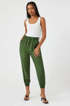 Drawstring High-Rise Joggers