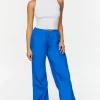 Drawstring Low-Rise Parachute Pants