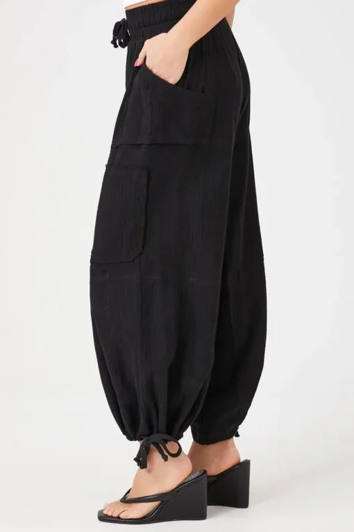 Drawstring Tie-Hem Joggers
