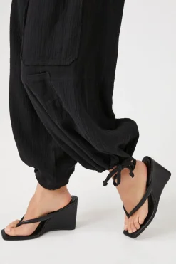 Drawstring Tie-Hem Joggers