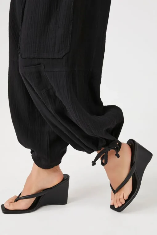 Drawstring Tie-Hem Joggers