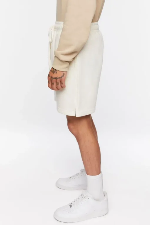 Drawstring Vented-Hem Shorts