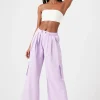Drawstring Wide-Leg Cargo Pants