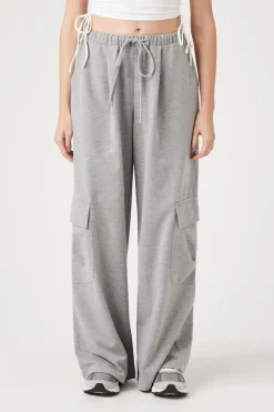 Drawstring Wide-Leg Cargo Pants