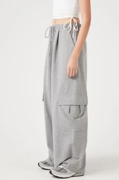 Drawstring Wide-Leg Cargo Pants