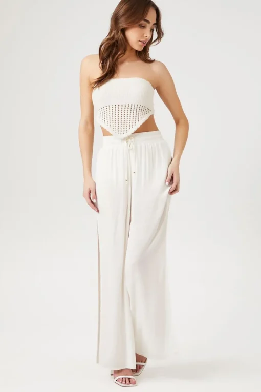 Drawstring Wide-Leg Pants