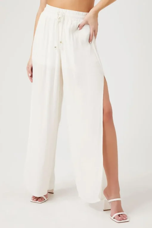 Drawstring Wide-Leg Pants