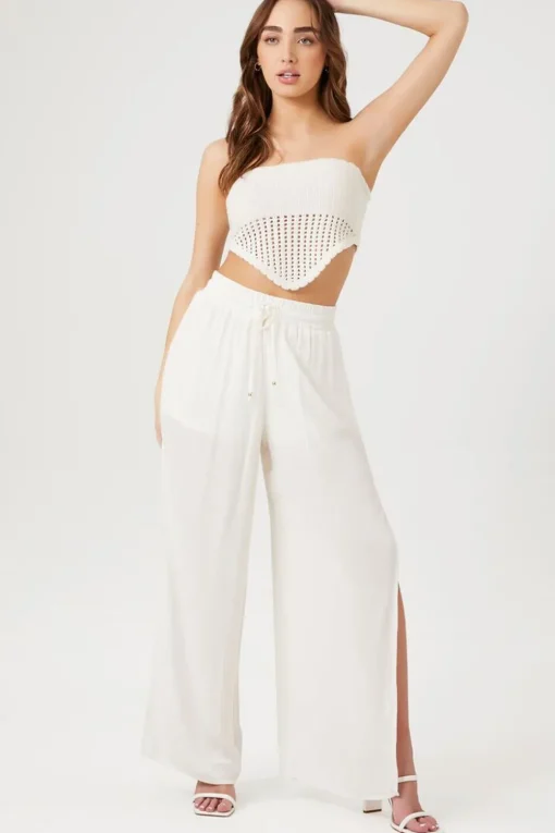 Drawstring Wide-Leg Pants