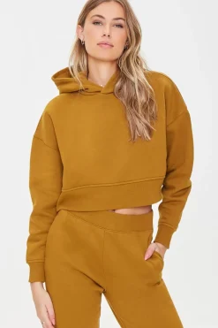 Dropped-Sleeve Fleece Hoodie