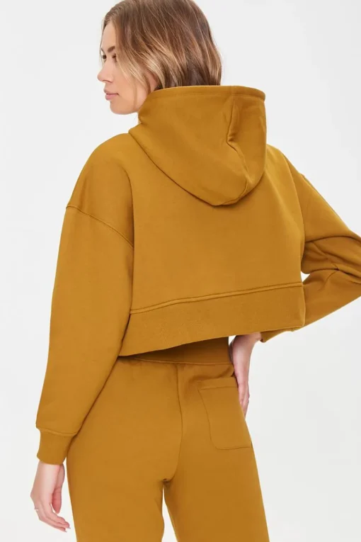 Dropped-Sleeve Fleece Hoodie