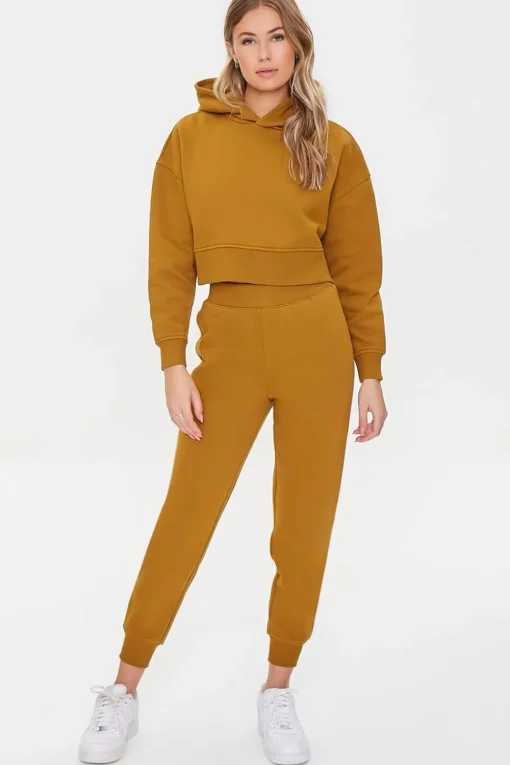 Dropped-Sleeve Fleece Hoodie