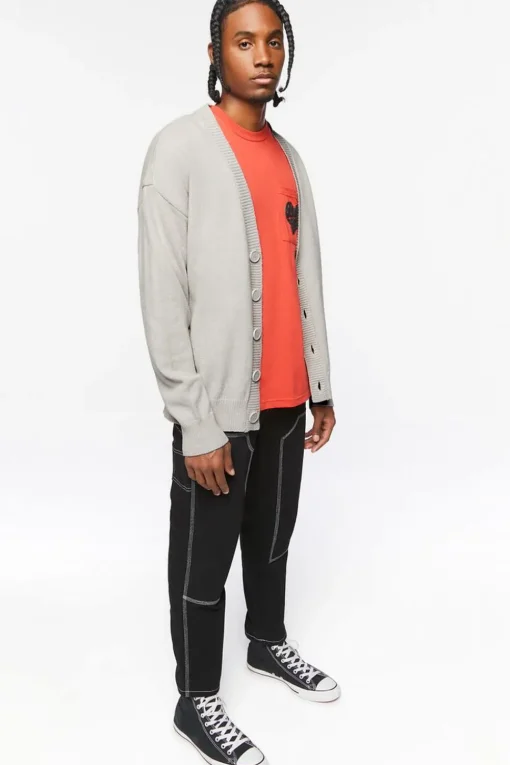 Drop-Sleeve Cardigan Sweater