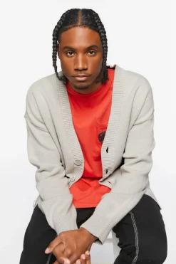 Drop-Sleeve Cardigan Sweater
