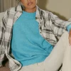 Drop-Sleeve Crew Neck Sweater