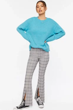 Drop-Sleeve Crew Neck Sweater