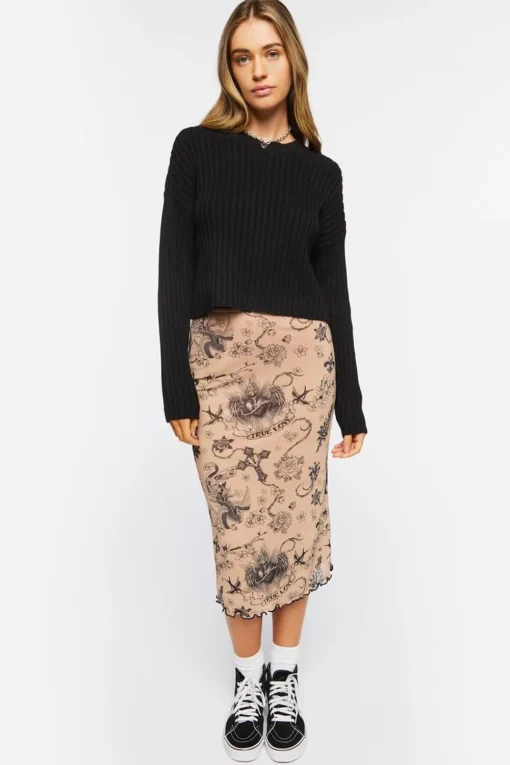 Drop-Sleeve Sweater