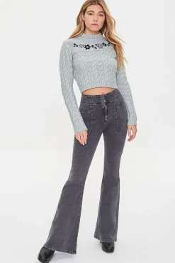 Embroidered Floral Sweater