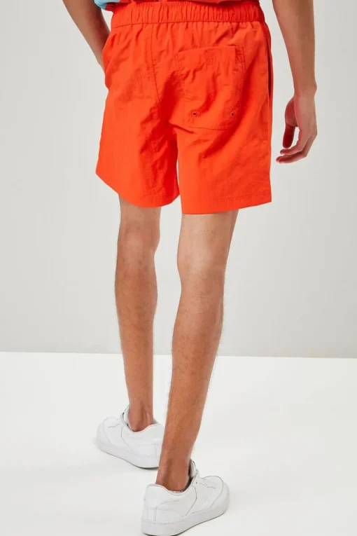 Embroidered Recycled Nylon Swim Trunks