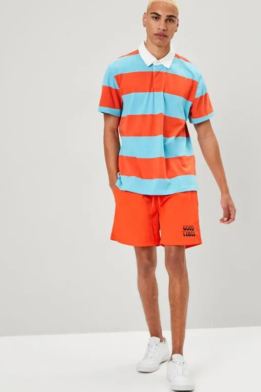 Embroidered Recycled Nylon Swim Trunks