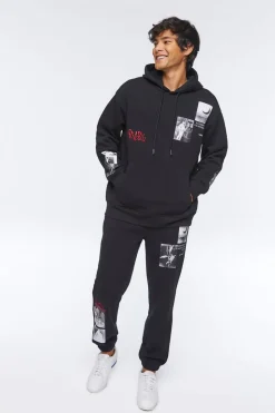 Embroidered Rise Graphic Joggers