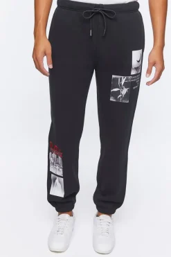 Embroidered Rise Graphic Joggers