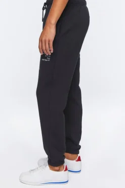 Embroidered Rise Graphic Joggers