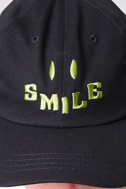 Embroidered Smile Graphic Cap
