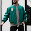 Embroidered Varsity Letterman Jacket