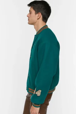 Embroidered Varsity Letterman Jacket