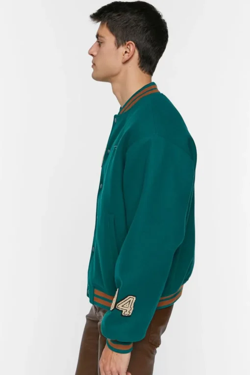 Embroidered Varsity Letterman Jacket