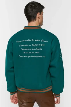 Embroidered Varsity Letterman Jacket