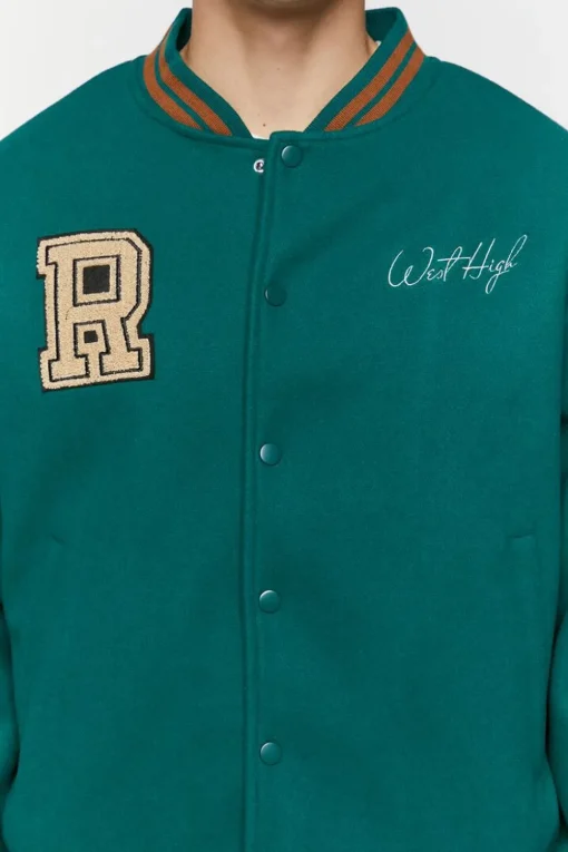 Embroidered Varsity Letterman Jacket