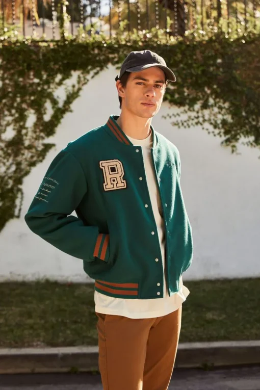Embroidered Varsity Letterman Jacket