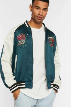 Embroidered Varsity Souvenir Jacket