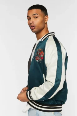 Embroidered Varsity Souvenir Jacket