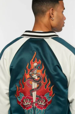 Embroidered Varsity Souvenir Jacket
