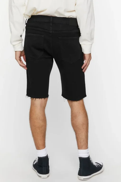 Embroidered Wire & Roses Denim Shorts