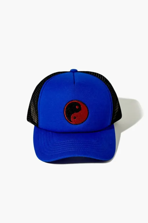Embroidered Yin Yang Trucker Cap