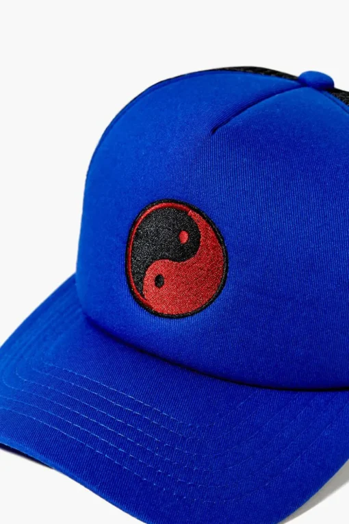 Embroidered Yin Yang Trucker Cap
