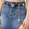 Etched Heart Faux Leather Belt