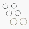 Etched Hoop Earring Set