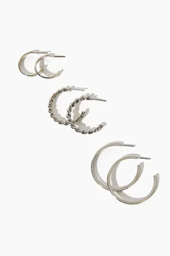 Etched Hoop Earring Set