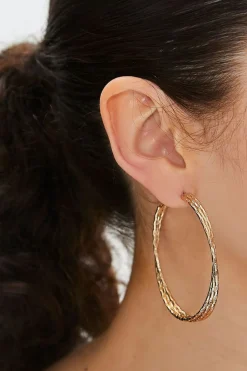 Etched Oversized Hoop Earrings