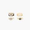 Evil Eye & Chain Ring Set