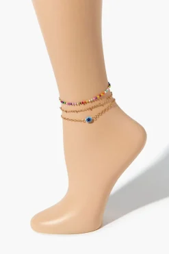 Evil Eye Anklet Set