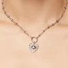 Evil Eye Heart Pendant Necklace