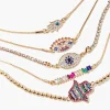 Eye Pendant Bracelet Set